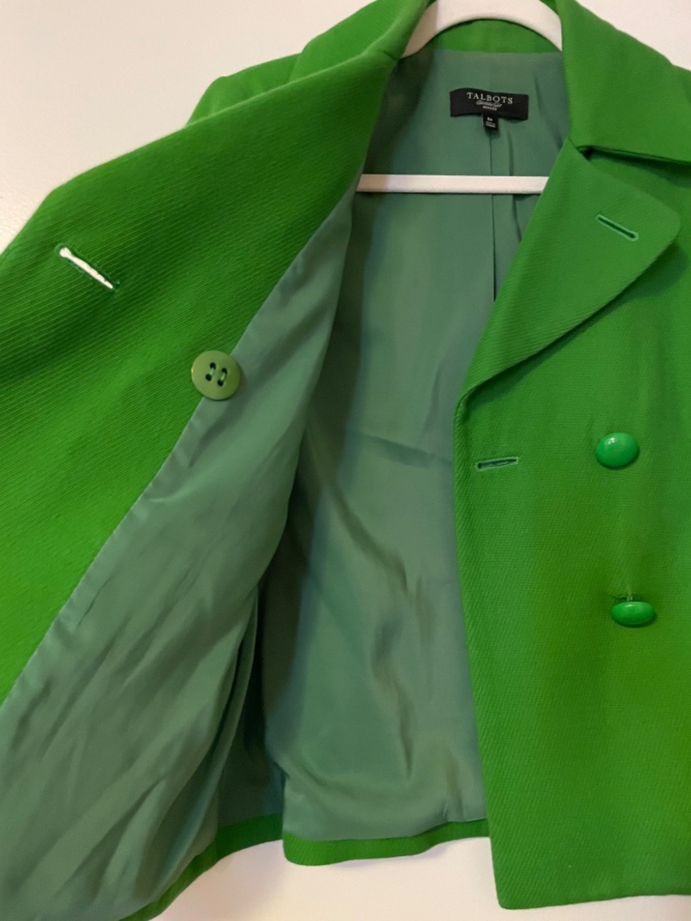 Talbots Green Peacoat Blazer - 8P - Picture 5 of 8